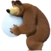 ❄ Эмодзи «😟 Маша и Медведь» для Telegram