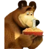 🎂 Эмодзи «😟 Маша и Медведь» для Telegram