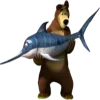 🐟 Эмодзи «😟 Маша и Медведь» для Telegram
