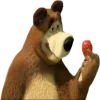 🍓 Эмодзи «😟 Маша и Медведь» для Telegram