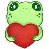 ❤️‍🔥 Эмодзи «🤗 Лягушки» для Telegram