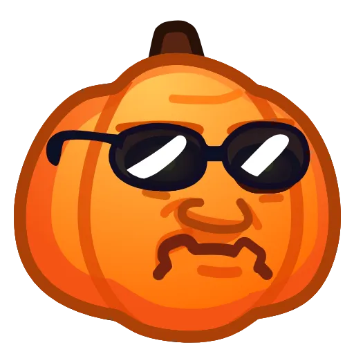 ☹️ Эмодзи «Meme Pumpkins» для Telegram