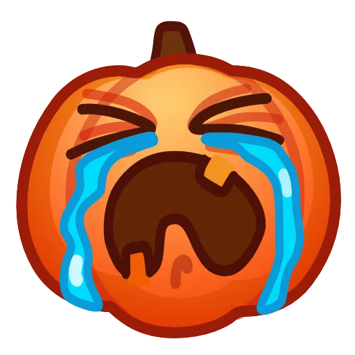 😭 Эмодзи «Meme Pumpkins» для Telegram