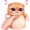 😍 Эмодзи «Котёнок Мявс» для Telegram