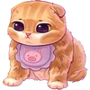 😔 Эмодзи «Котёнок Мявс» для Telegram
