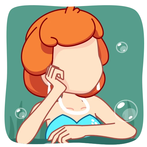 😟 Стикер «Mermaid Русалка» для Telegram