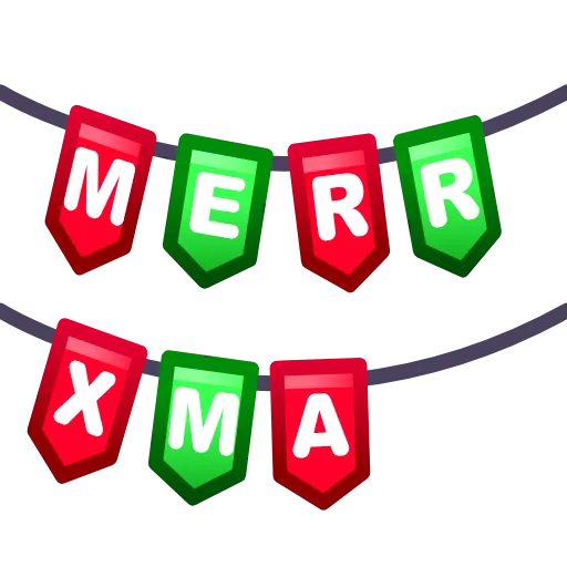 🎏 Стикер «Merry Christmas Emoji» для Telegram