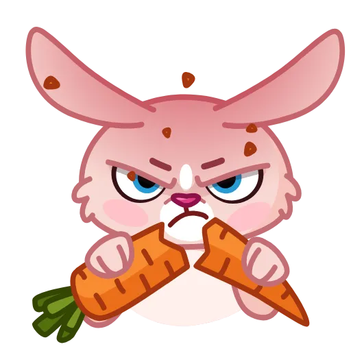 😠 Эмодзи «Mia Bunny» для Telegram