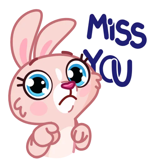 😭 Эмодзи «Mia Bunny» для Telegram
