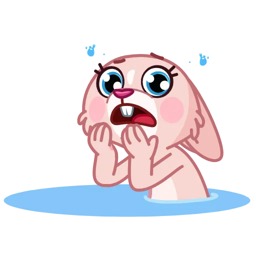 😭 Эмодзи «Mia Bunny» для Telegram