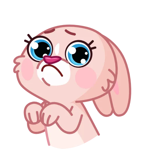 😭 Эмодзи «Mia Bunny» для Telegram
