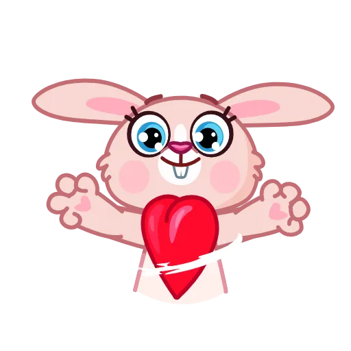 ❤️ Эмодзи «Mia Bunny» для Telegram