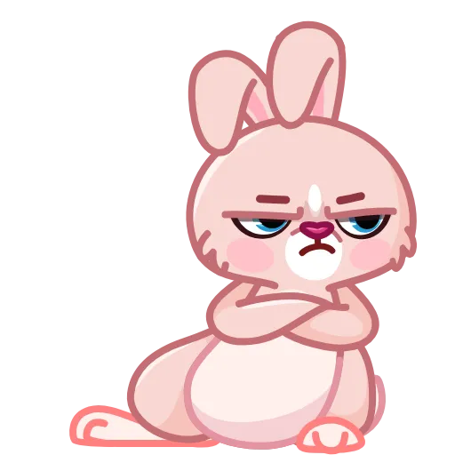 😡 Эмодзи «Mia Bunny» для Telegram