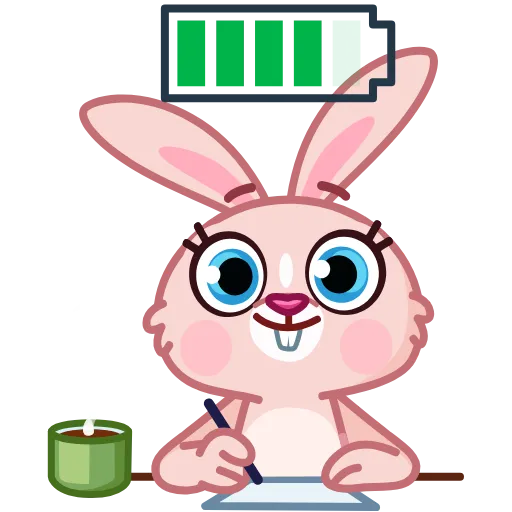 🔋 Эмодзи «Mia Bunny» для Telegram