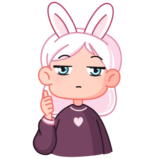 😔 Эмодзи «Мичико» для Telegram