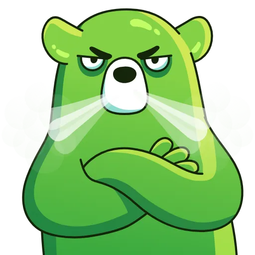 😡 Эмодзи «Midori Kuma» для Telegram