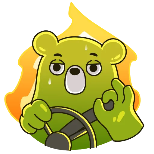 👌 Эмодзи «Midori Kuma» для Telegram
