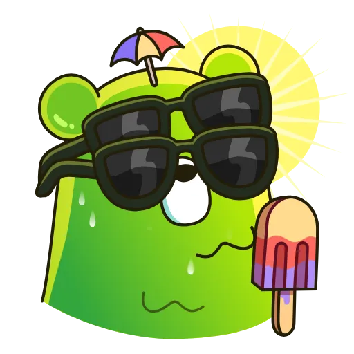 😎 Эмодзи «Midori Kuma» для Telegram