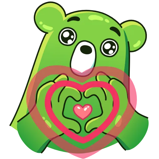 ❤️ Эмодзи «Midori Kuma» для Telegram