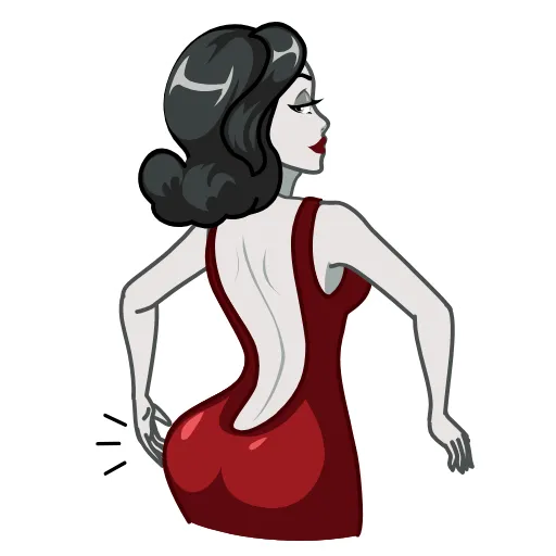 🍑 Эмодзи «Lady Noir» для Telegram