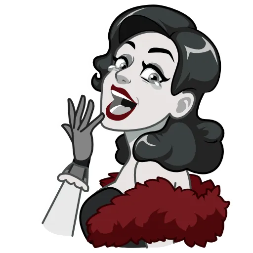 Эмодзи Lady Noir для Telegram — скачать