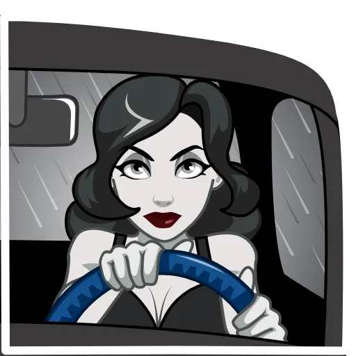 🚗 Эмодзи «Lady Noir» для Telegram