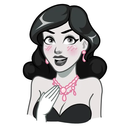 🤩 Эмодзи «Lady Noir» для Telegram