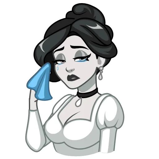 😪 Эмодзи «Lady Noir» для Telegram