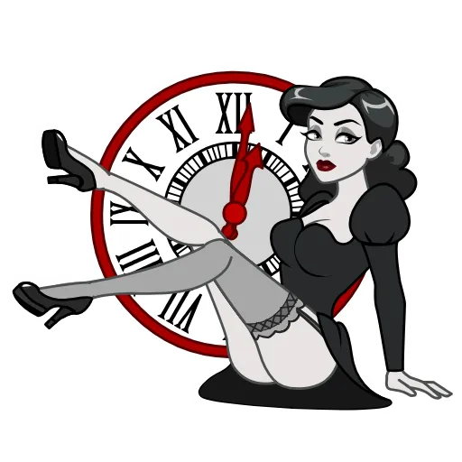 😏 Эмодзи «Lady Noir» для Telegram