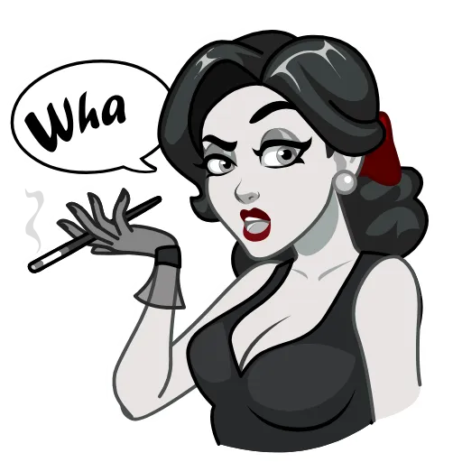 🤔 Эмодзи «Lady Noir» для Telegram