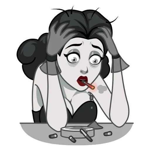😱 Эмодзи «Lady Noir» для Telegram