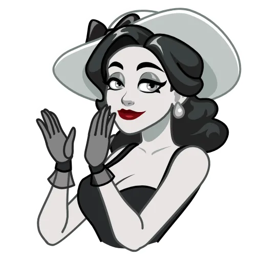 👏 Эмодзи «Lady Noir» для Telegram