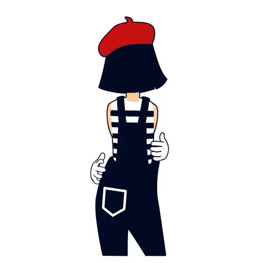 🤗 Эмодзи «Mime Girl» для Telegram