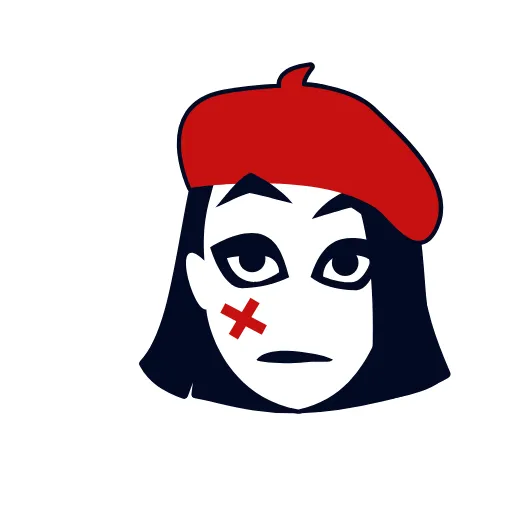 😪 Эмодзи «Mime Girl» для Telegram