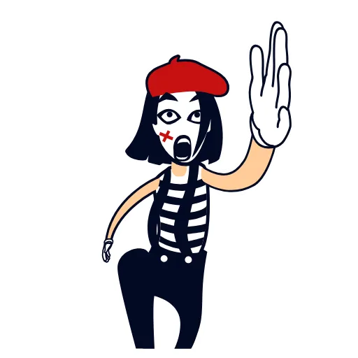🏃 Эмодзи «Mime Girl» для Telegram