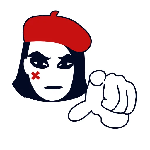 👀 Эмодзи «Mime Girl» для Telegram