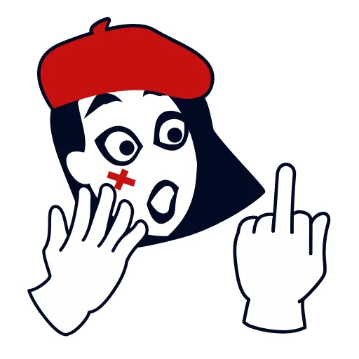 🖕 Эмодзи «Mime Girl» для Telegram