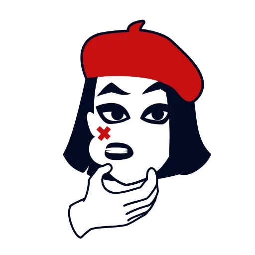 🍏 Эмодзи «Mime Girl» для Telegram