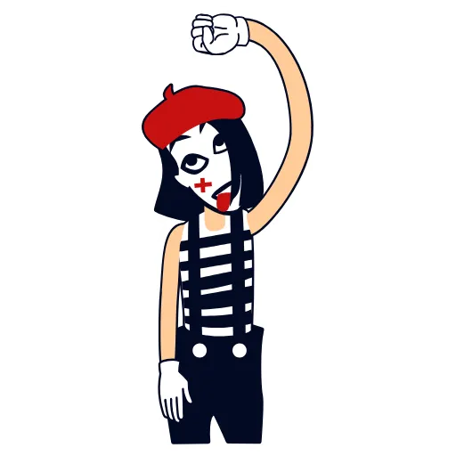 😵 Эмодзи «Mime Girl» для Telegram