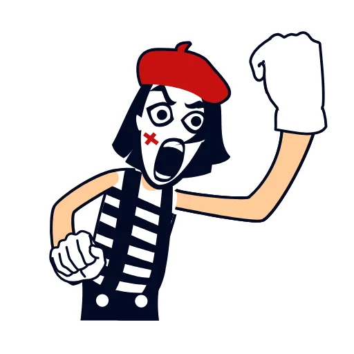 😡 Эмодзи «Mime Girl» для Telegram