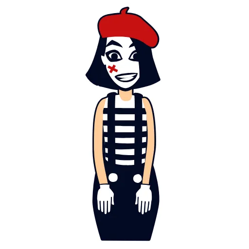 🙏 Эмодзи «Mime Girl» для Telegram