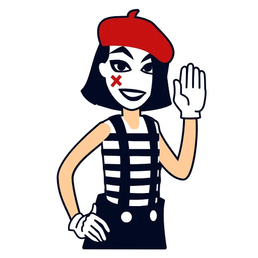 👋 Эмодзи «Mime Girl» для Telegram