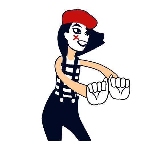 💃 Эмодзи «Mime Girl» для Telegram