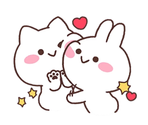 🥰 Стикер «Mimi and Neko» для Telegram