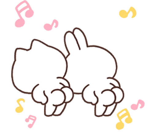 🥳 Стикер «Mimi and Neko» для Telegram
