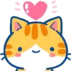 ❤️ Эмодзи «Min Min Cat» для Telegram