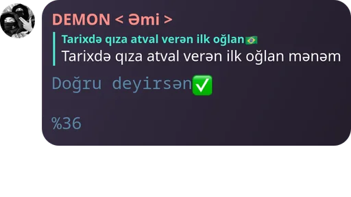 ✅ Стикер «Mənimki» для Telegram