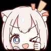 👍 Эмодзи «MiniNeko girl» для Telegram
