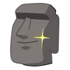 🗿 Эмодзи «Moai Stone» для Telegram