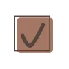 🤩 Эмодзи «Набор букв и иконок в трендовом цвете Mocha Mousse 2025 года.» для Telegram
